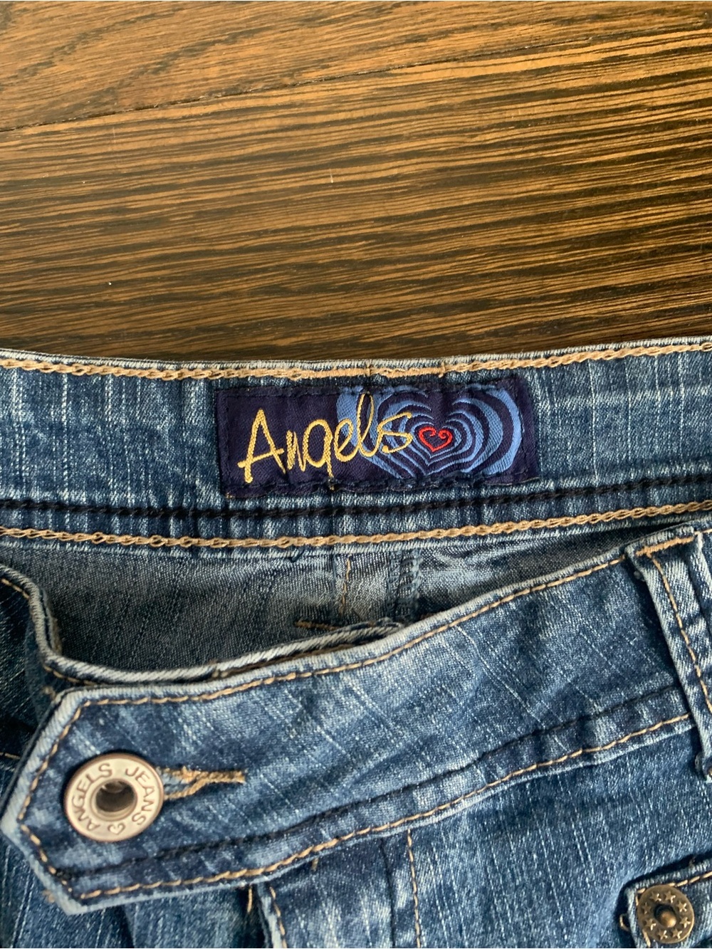 Y2K Angels Boot Cut Blue Jeans Sz 10 - Picture 5 of 12